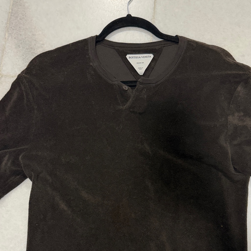 Bottega Veneta Dark Brown Velvet Pullover